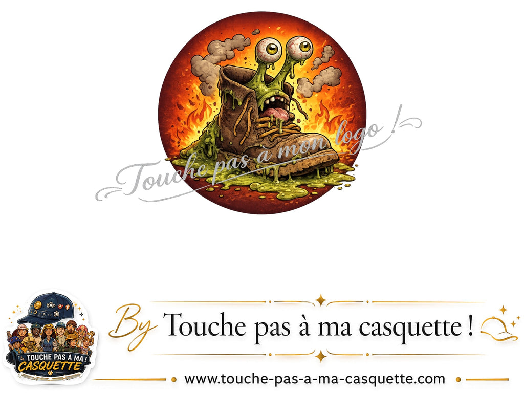 Logo logo356 / motif Chaussure monstre utilisé sur la casquette 3 cm