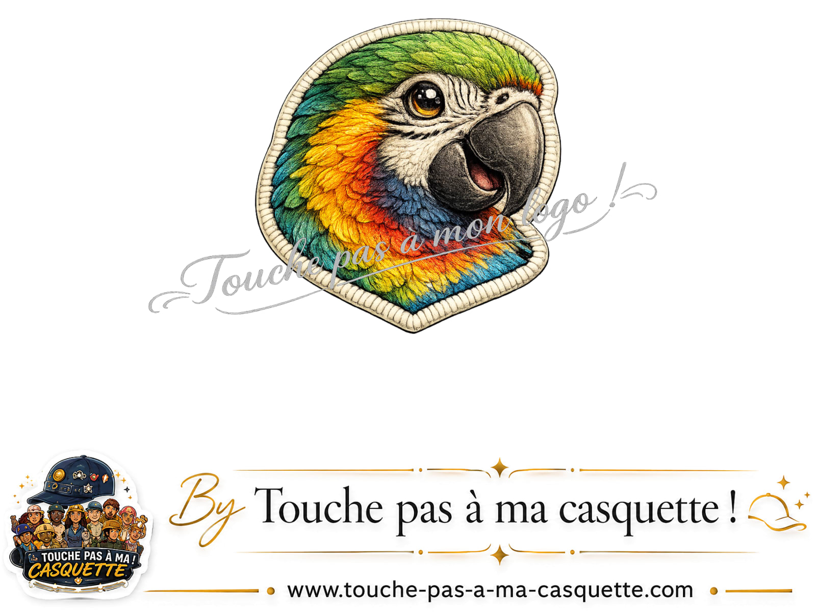 Logo motif Perroquet tropical