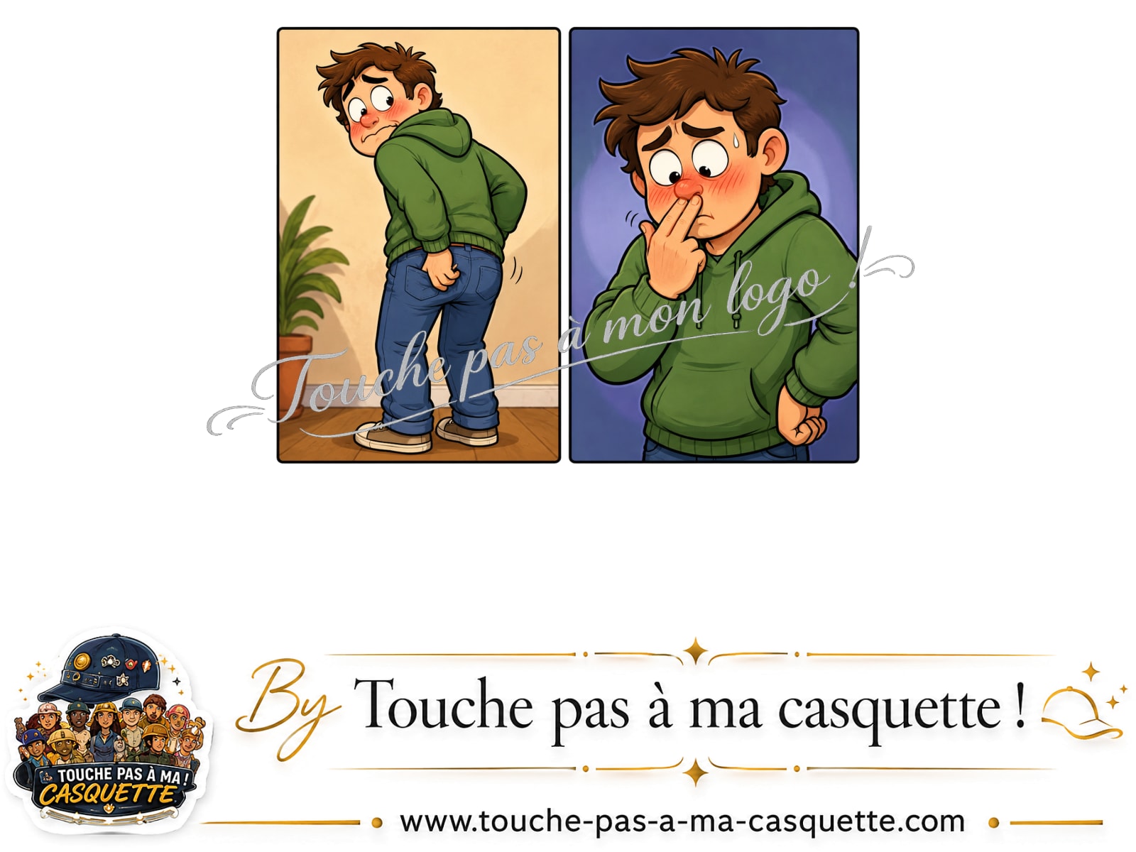 Logo logo369 / motif Humour odeur utilisé sur la casquette 3 cm