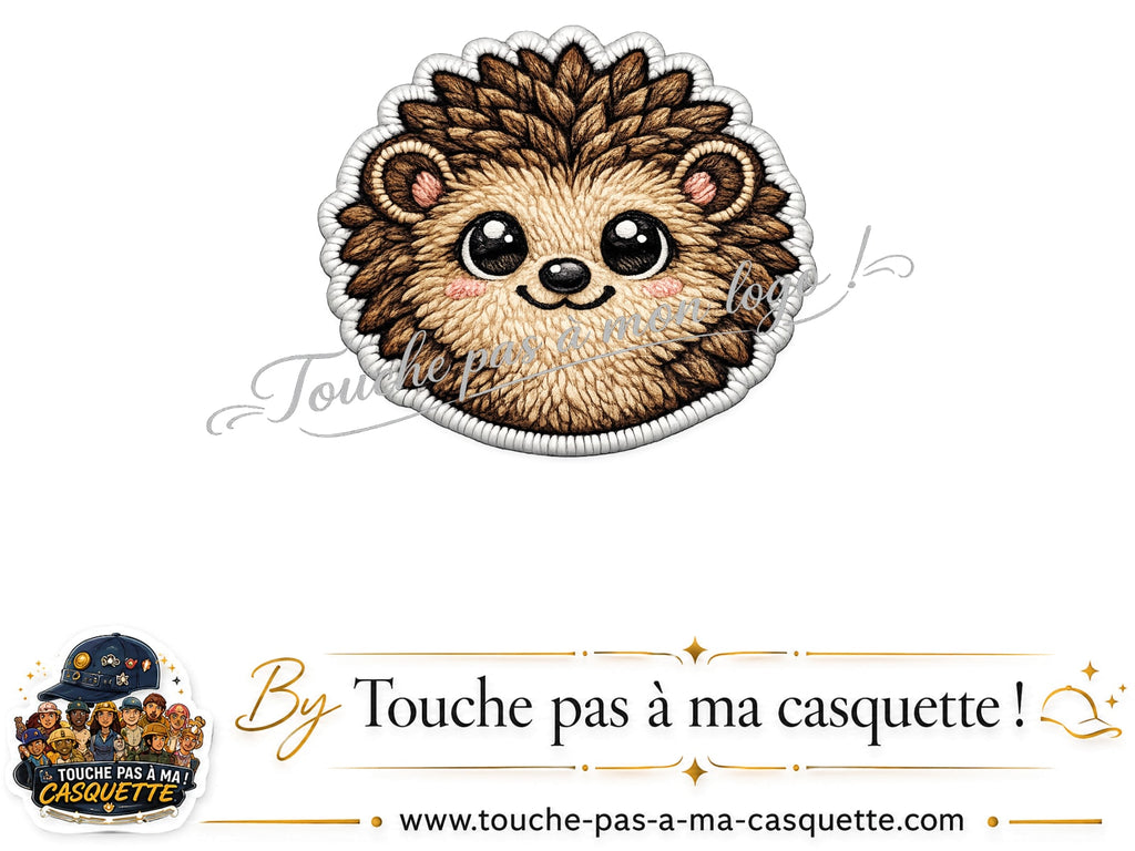 Logo motif Hérisson kawaii