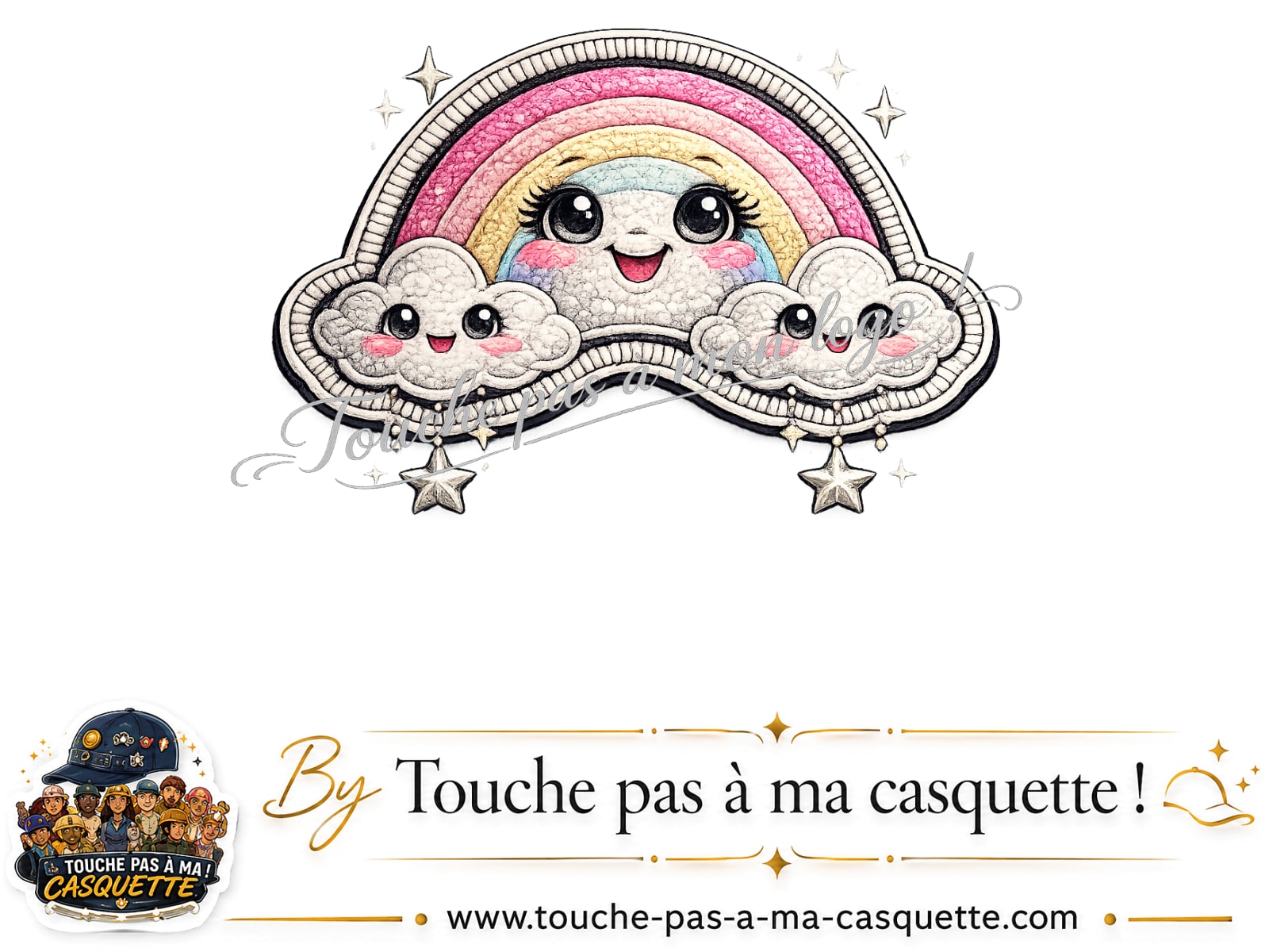 Logo motif Arc-en-ciel nuageux