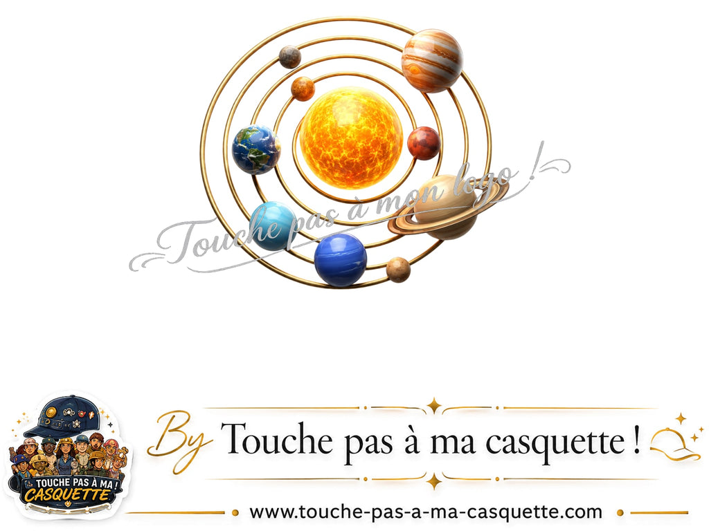 Logo logo332 / motif Système solaire utilisé sur la casquette 3 cm