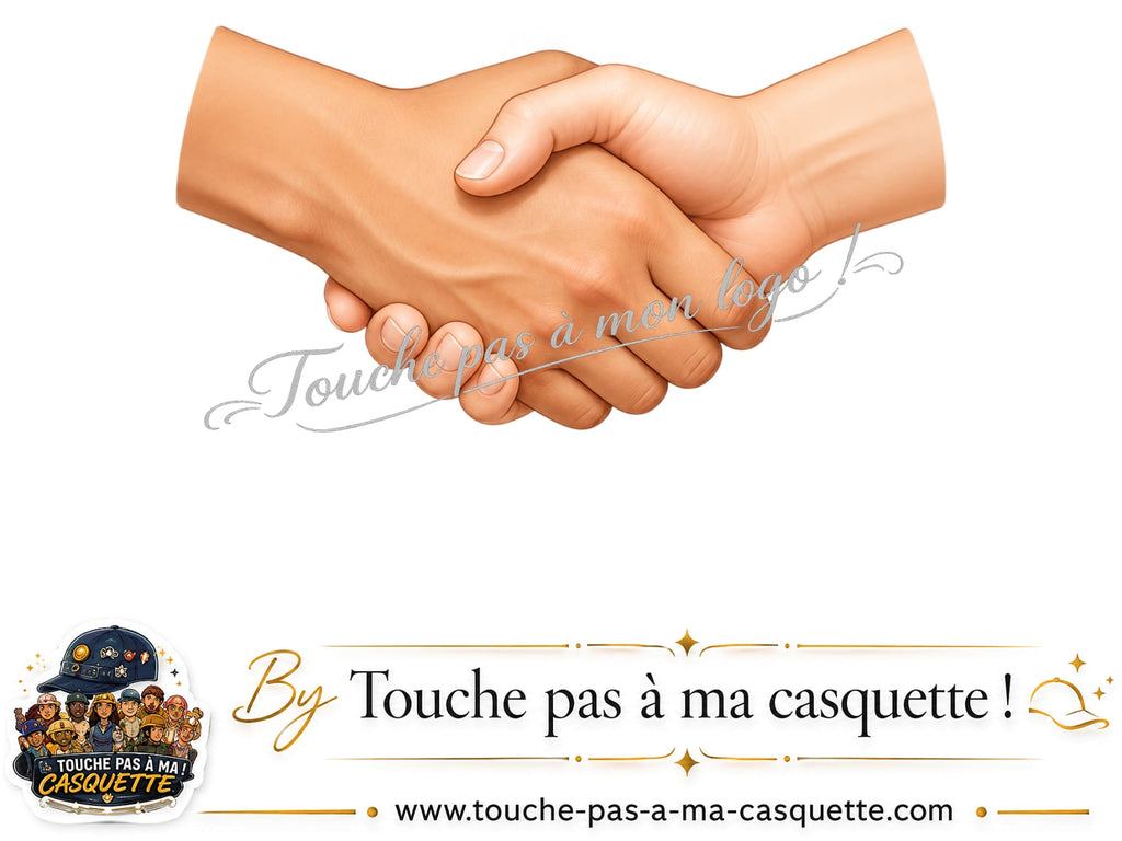 Visuel source Poignée de main pour casquette personnalisée