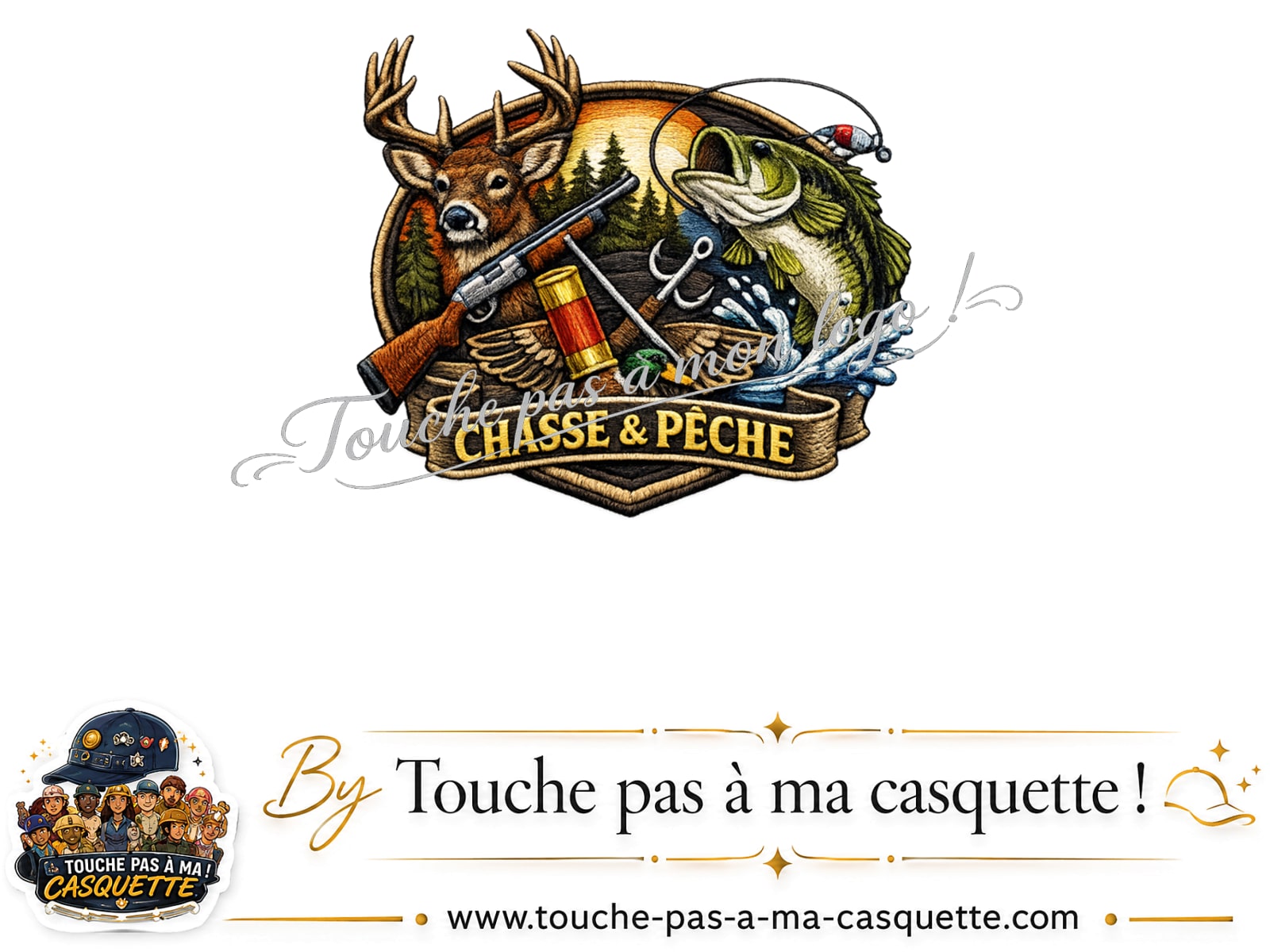 Logo motif Chasse et pêche