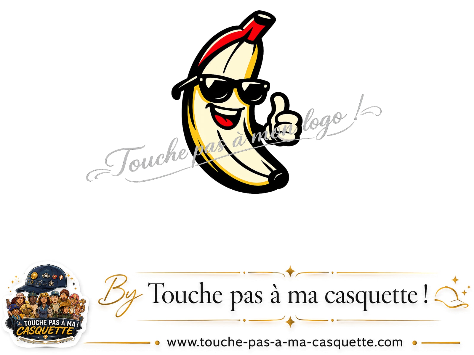 Visuel source Banane cool pouce levé pour casquette personnalisée