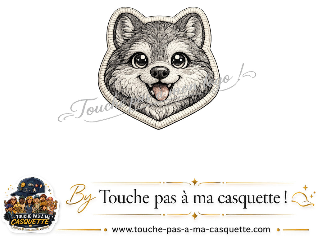 Logo motif Husky joyeux