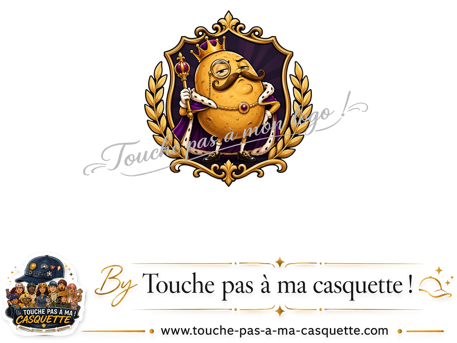 Logo logo349 / motif Patate royale utilisé sur la casquette 3 cm