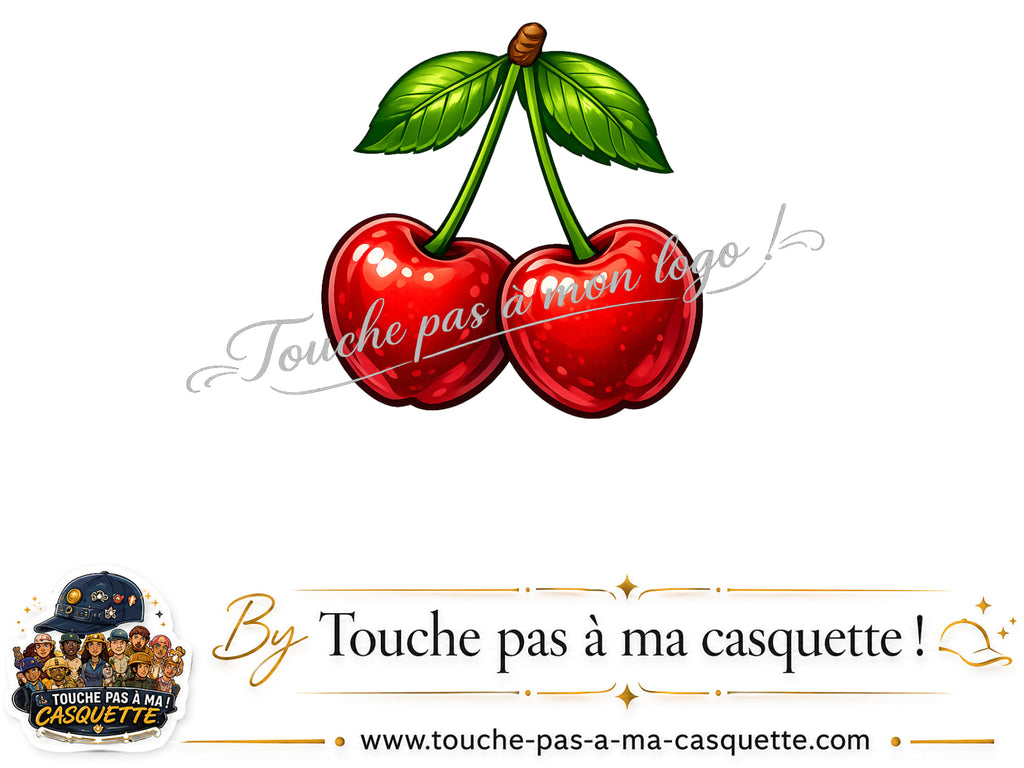 Logo logo394 / motif Cerises utilisé sur la casquette 7 cm