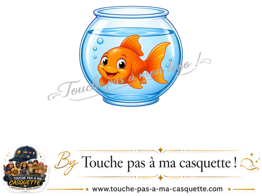 Visuel source Poisson rouge dans bocal pour casquette personnalisée