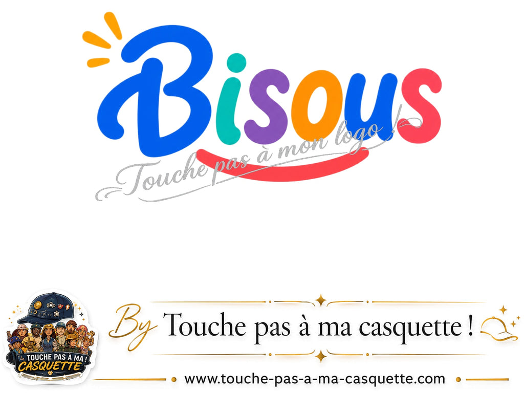 Logo logo419 / motif Bisous coloré utilisé sur la casquette 5 cm