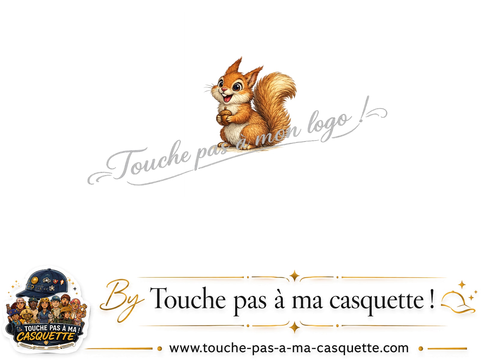 Logo logo439 / motif Écureuil utilisé sur la casquette 3 cm