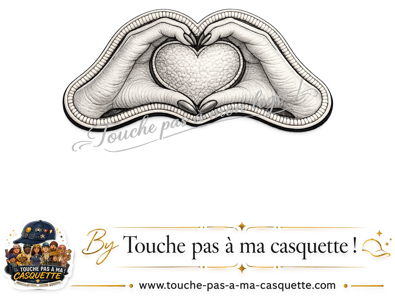 Logo motif Mains formant un cœur