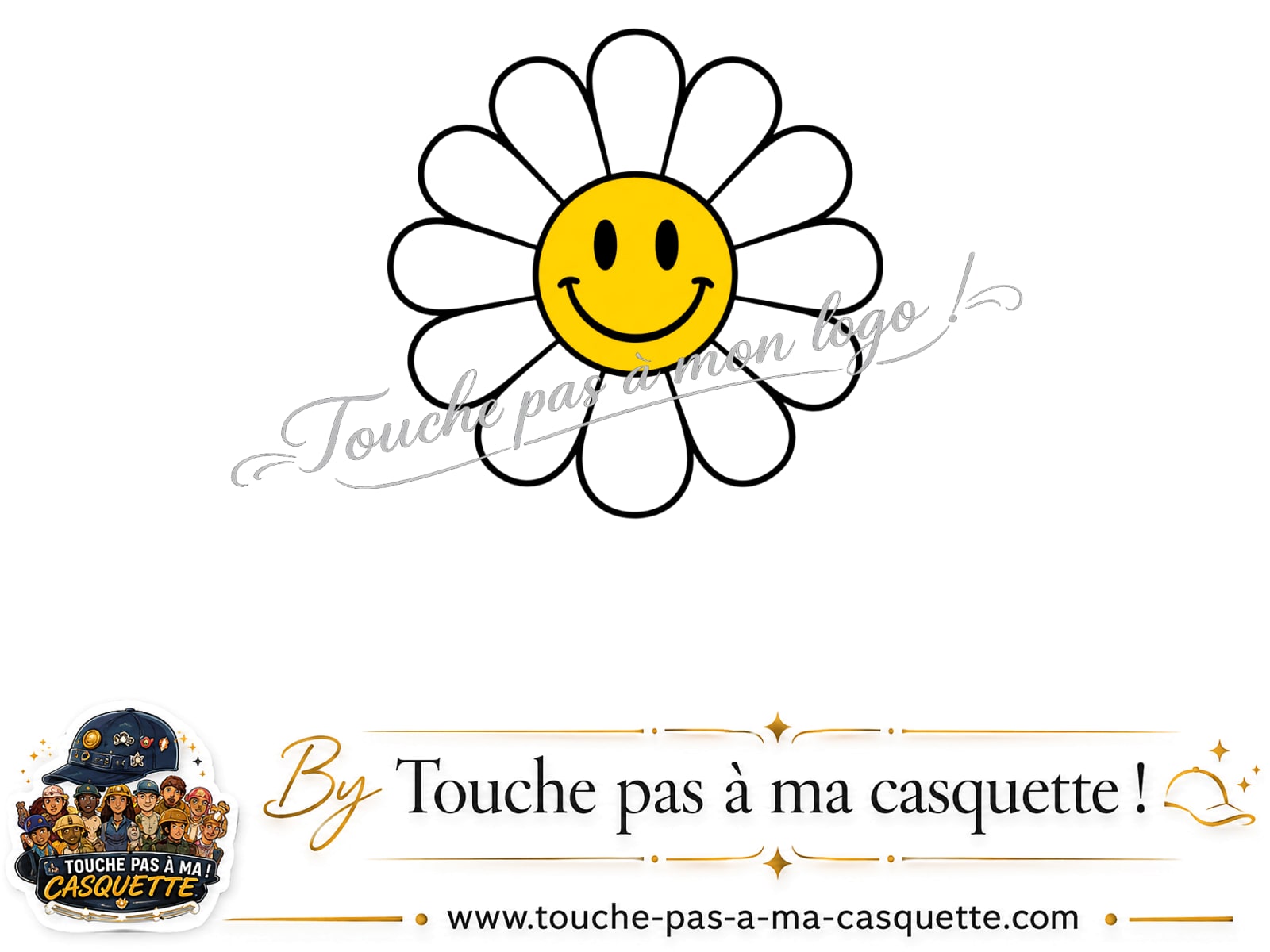 Visuel source Marguerite sourire pour casquette personnalisée