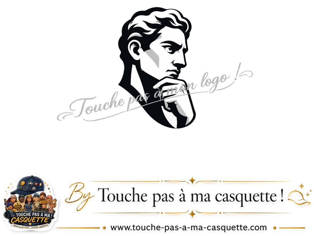 Visuel source Portrait homme penseur pour casquette personnalisée
