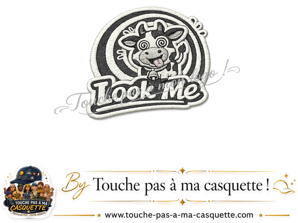 Logo motif Look Me vache hypnotique