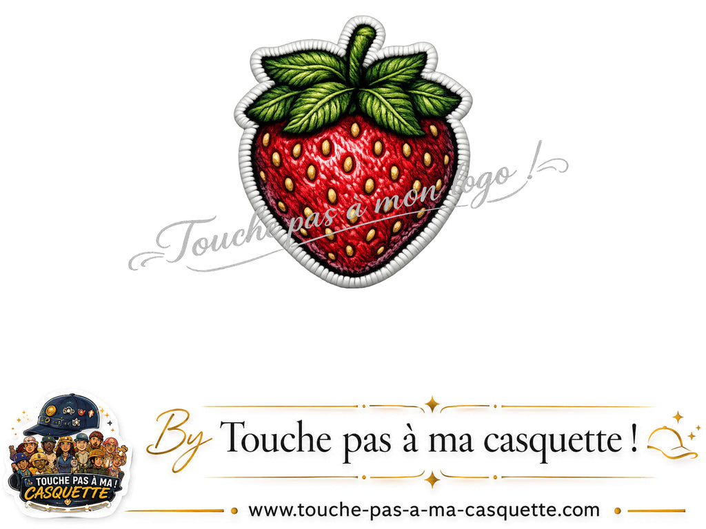 Logo motif Fraise gourmande