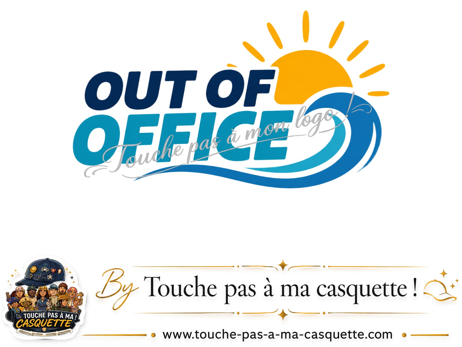 Visuel source Out of Office vague soleil pour casquette personnalisée