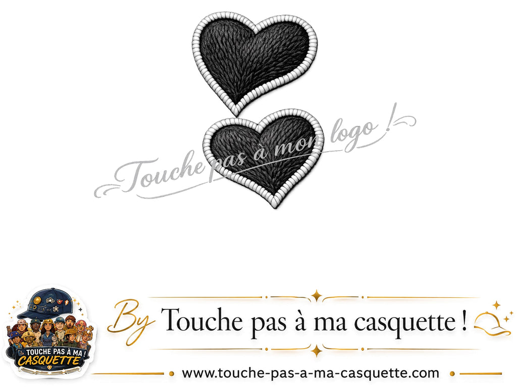 Logo motif Duo de cœurs