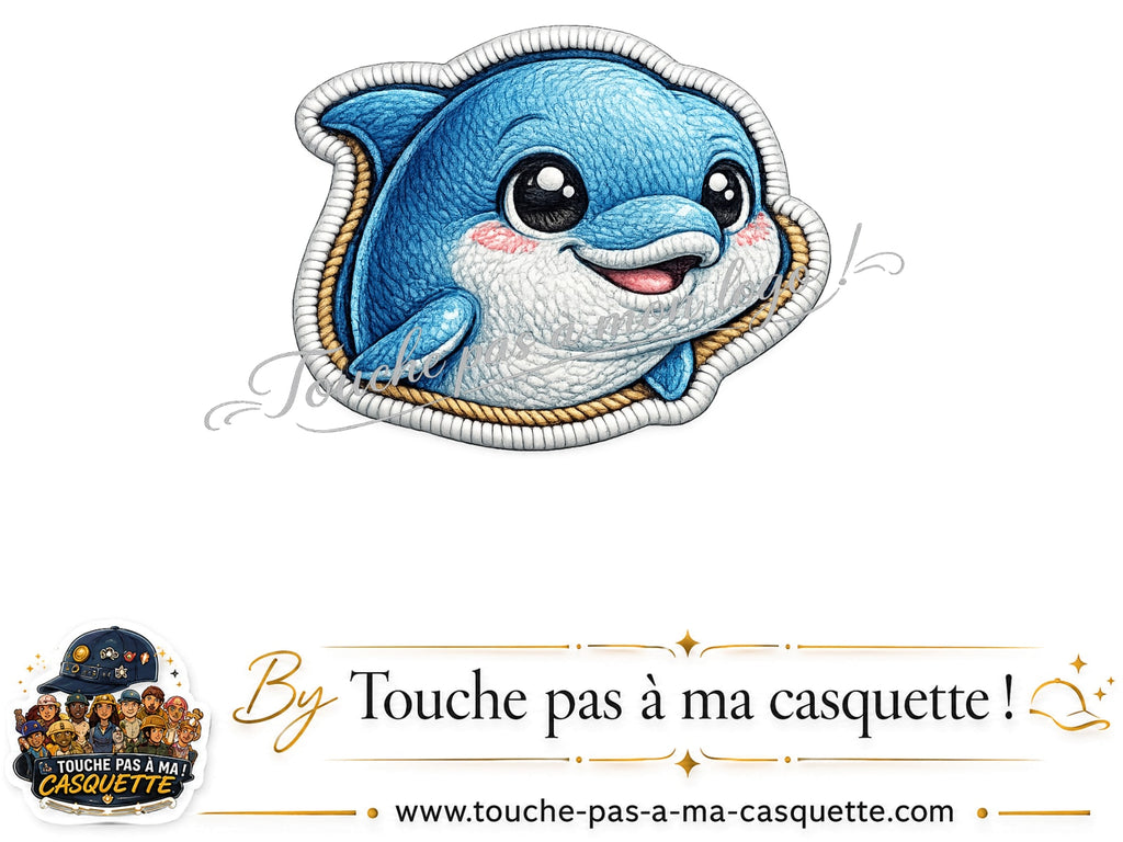 Logo motif Dauphin souriant