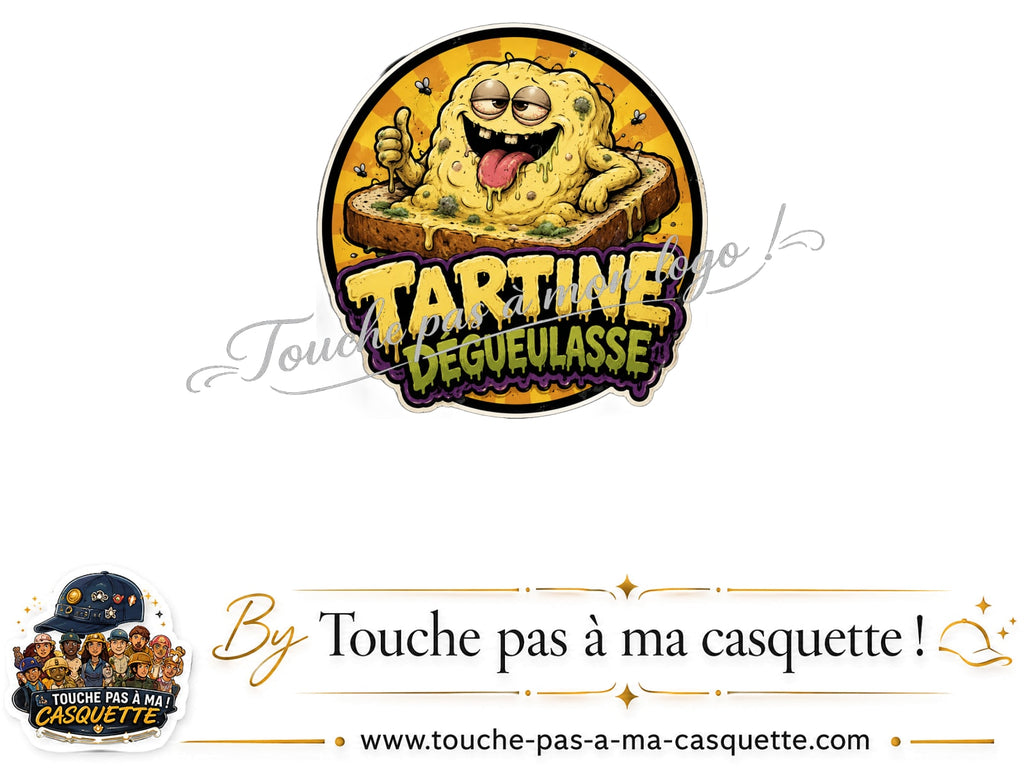 Logo logo364 / motif Tartine dégueulasse utilisé sur la casquette 7 cm