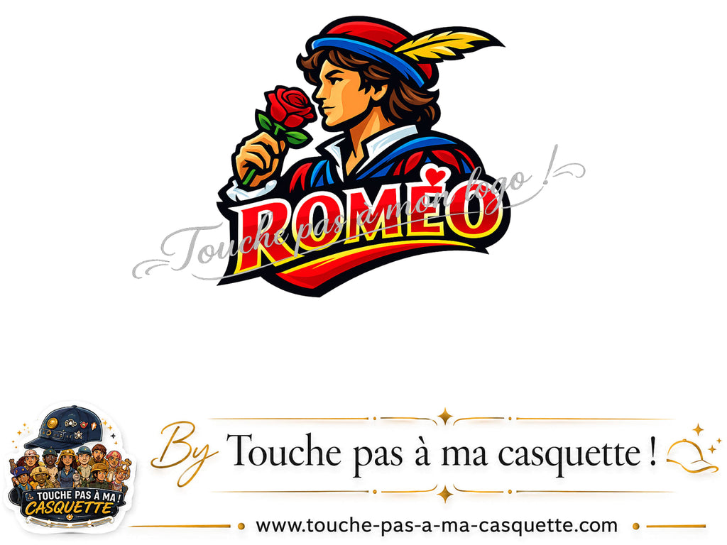 Motif Roméo utilisé sur la casquette Vert foncé délavé 5 cm