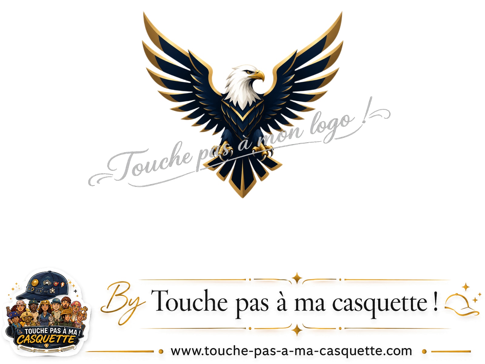 Logo logo345 / motif Aigle royal utilisé sur la casquette 3 cm
