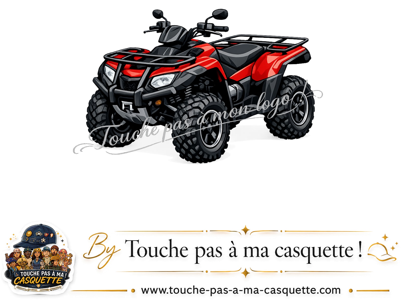 Visuel source Quad rouge tout-terrain pour casquette personnalisée