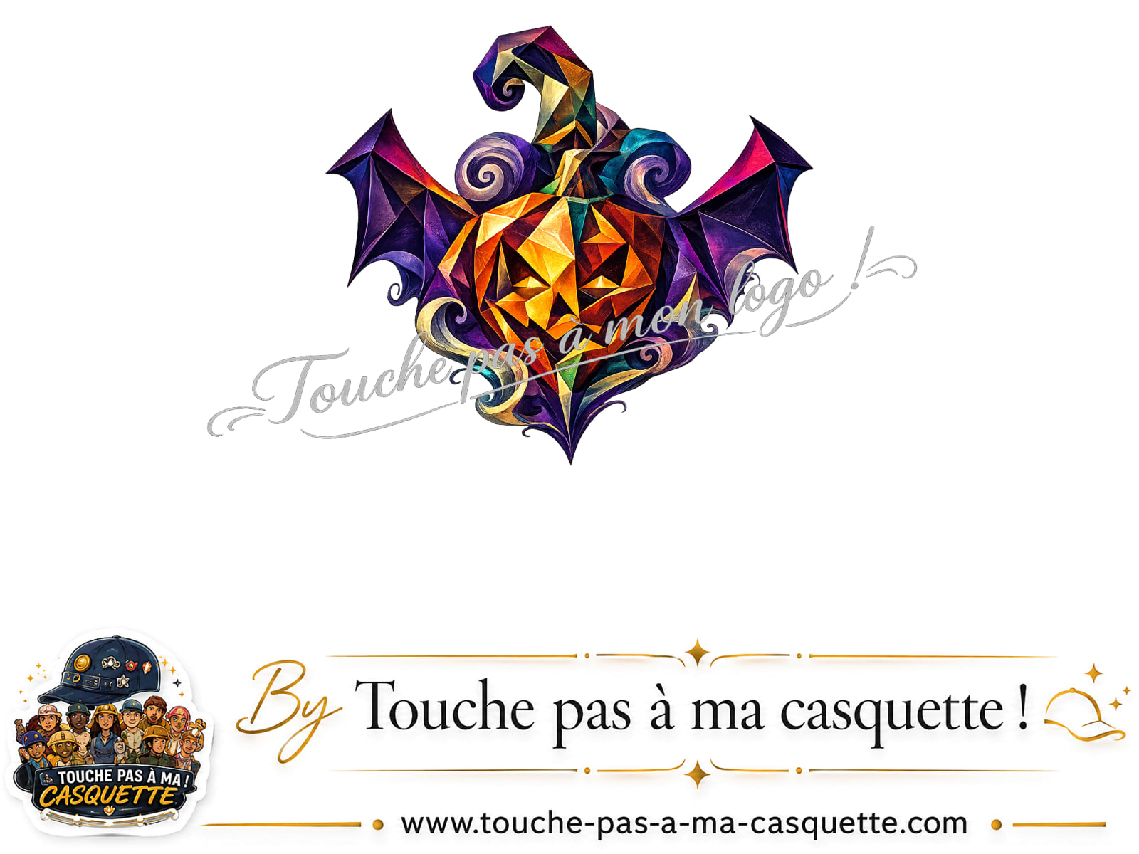 Motif Dragon ailé fantastique utilisé sur la casquette