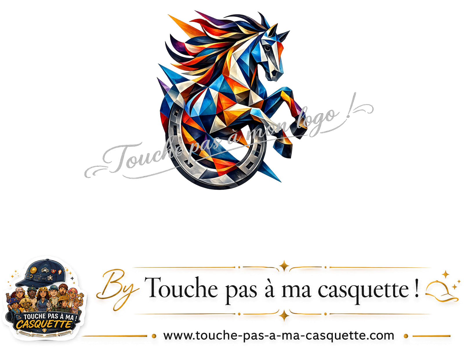 Motif Cheval géométrique utilisé sur la casquette