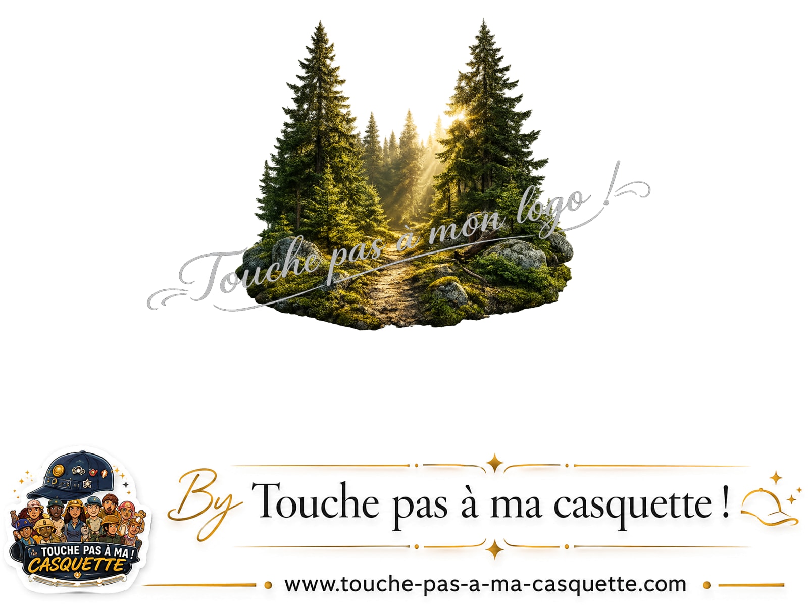 Motif Forêt de sapins utilisé sur la casquette