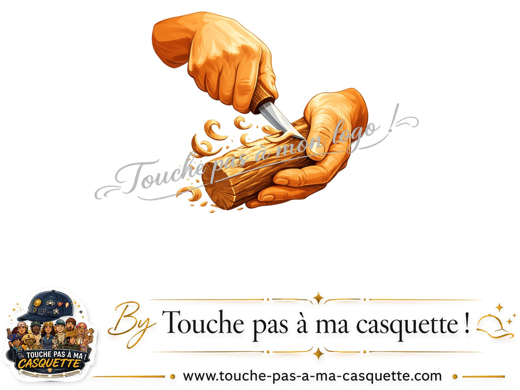 Motif Travail du bois utilisé sur la casquette