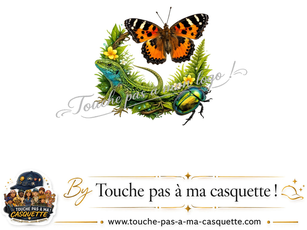 Visuel du motif Papillon et lézard