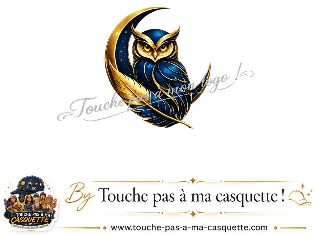 Motif Chouette dorée utilisé sur la casquette