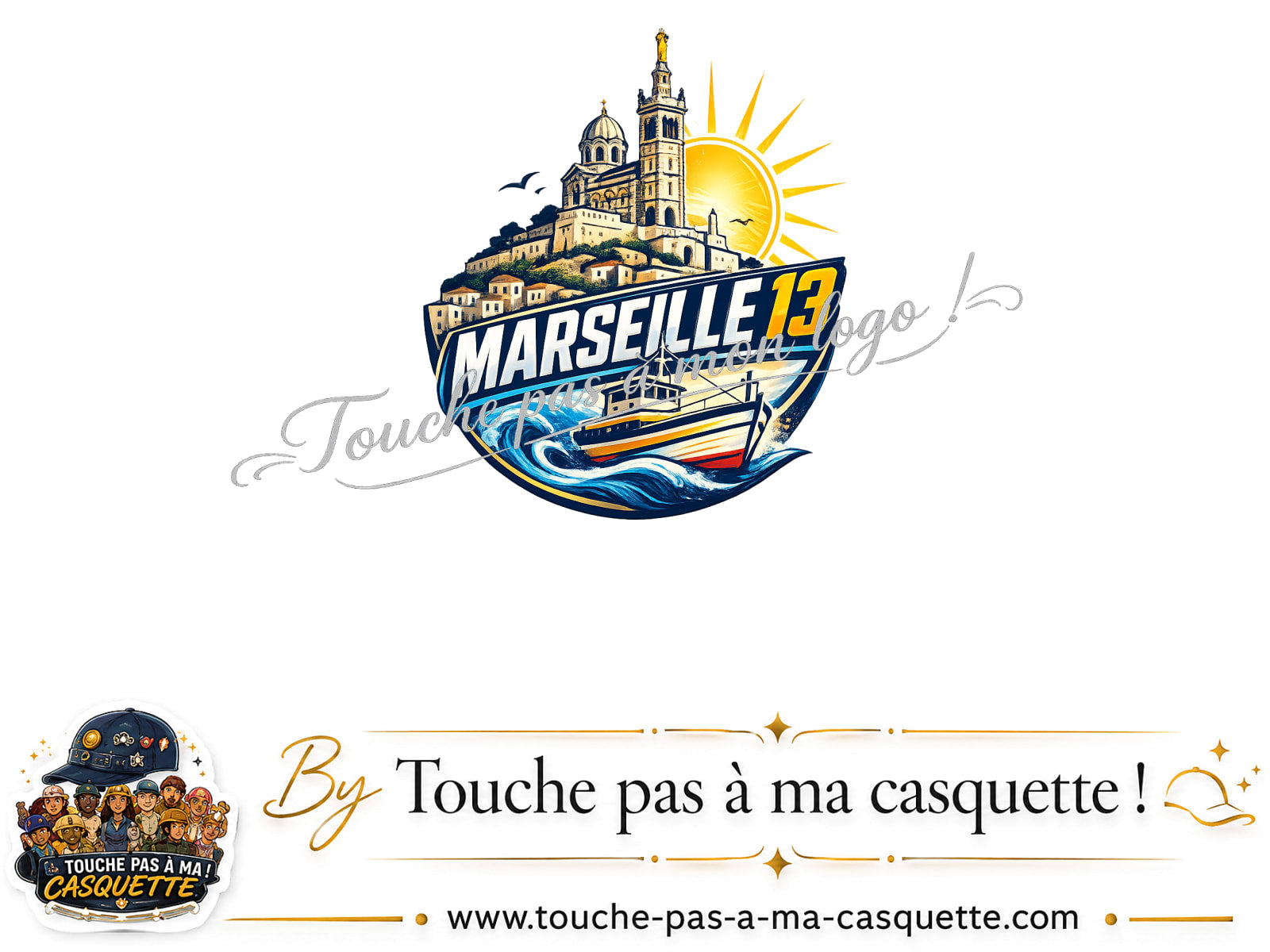 Motif Marseille 13 utilisé sur la casquette