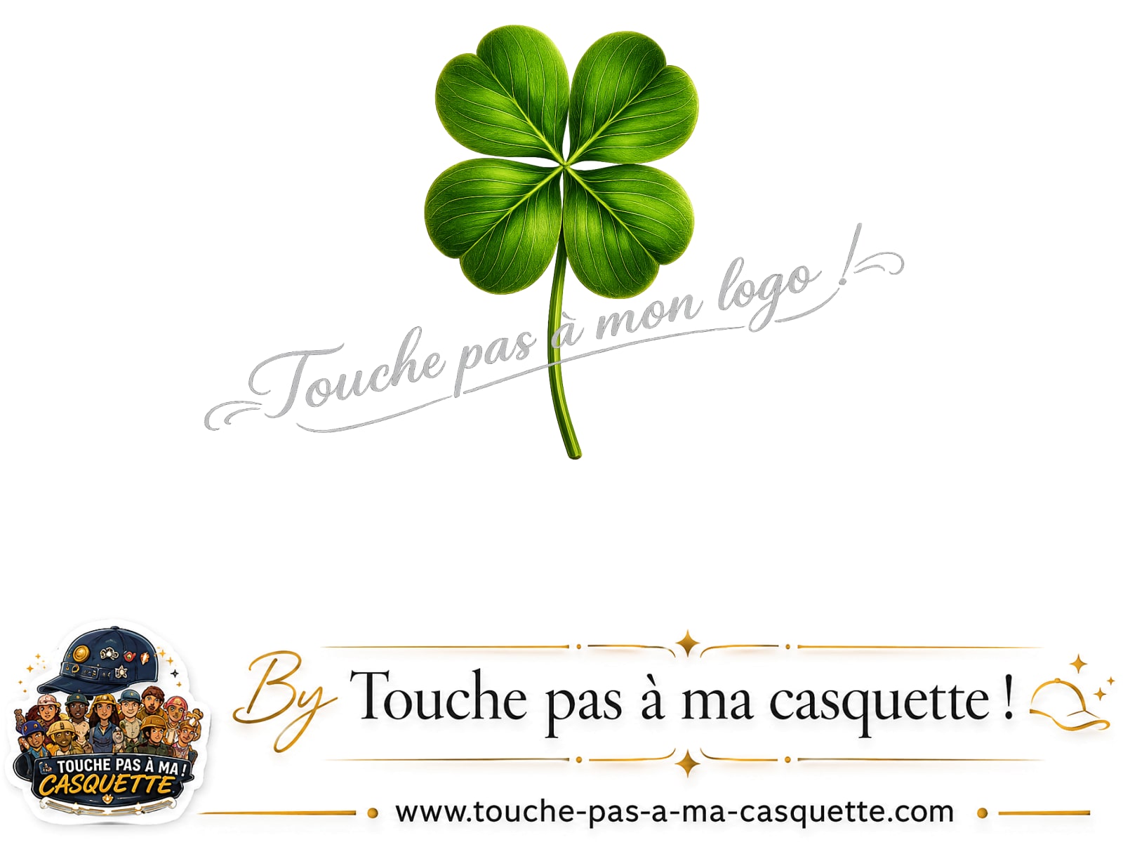 Motif Trèfle porte-bonheur utilisé sur la casquette