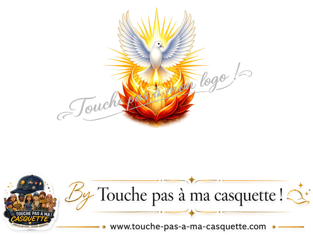 Motif Colombe lumineuse utilisé sur la casquette