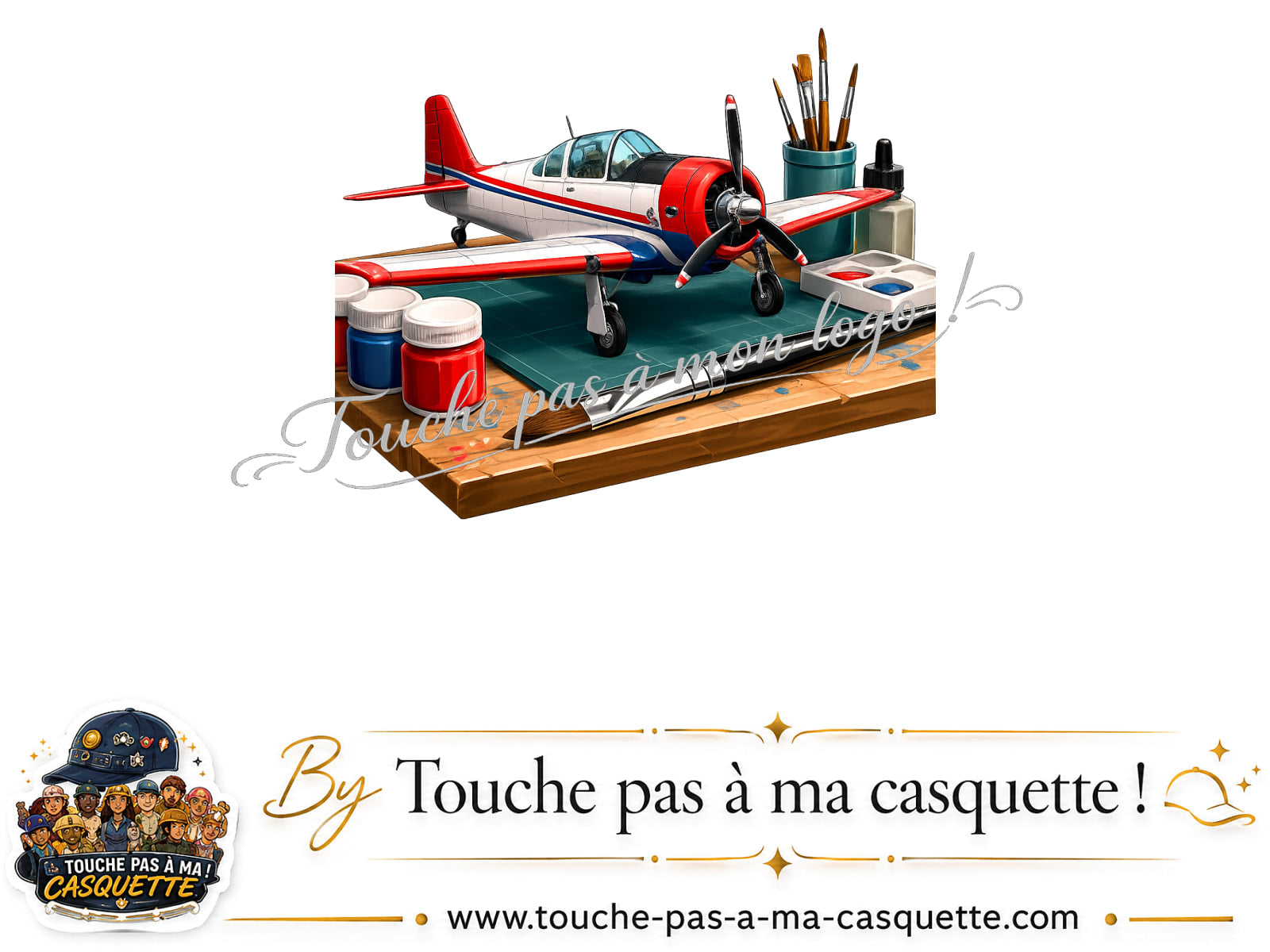 Motif Avion de modélisme utilisé sur la casquette