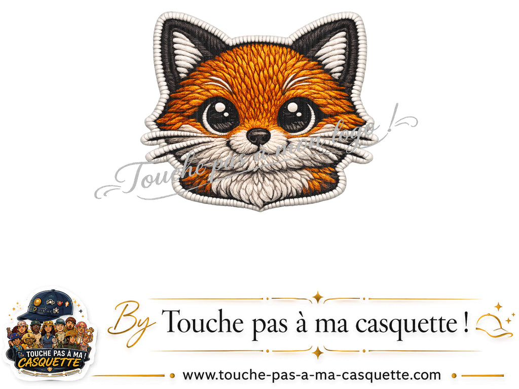 Logo Renard tête pour casquette Jaune délavé - Moutarde délavé