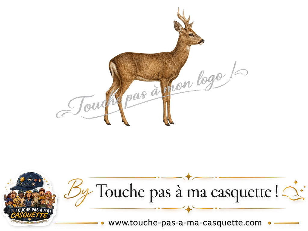 Visuel logo167 - Cerf réaliste pour casquette personnalisée