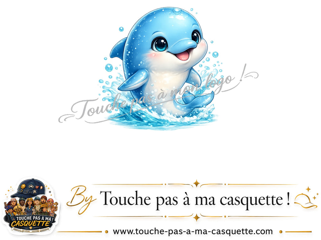 Logo Dauphin pour casquette Beige clair délavé