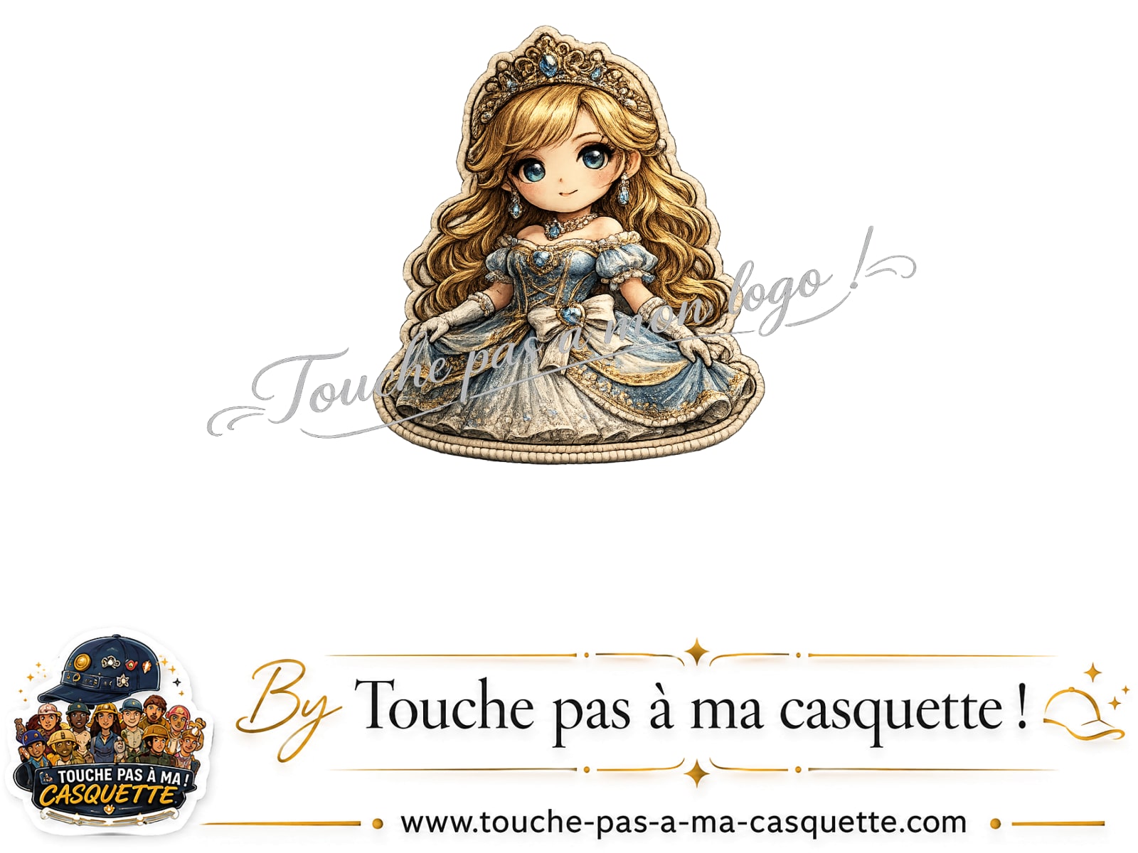Logo Princesse poupée pour casquette Vert foncé délavé