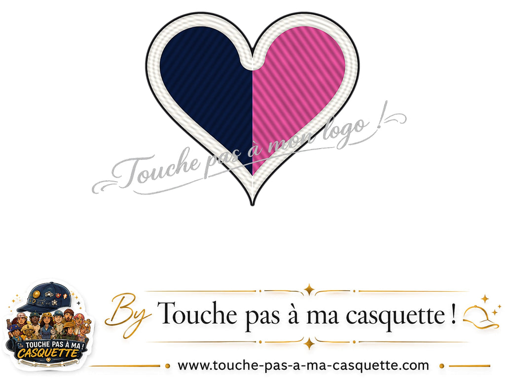 Logo Cœur bicolore pour casquette Beige foncé délavé