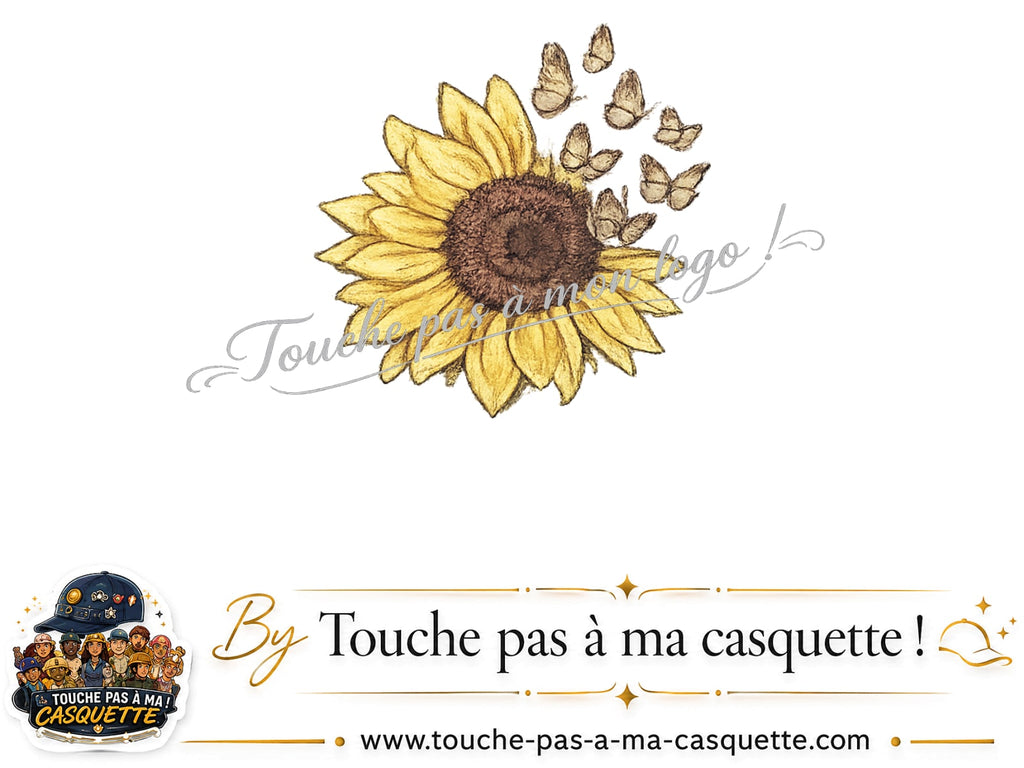 Logo logo15 / motif Tournesol mandala utilisé sur la casquette 3 cm