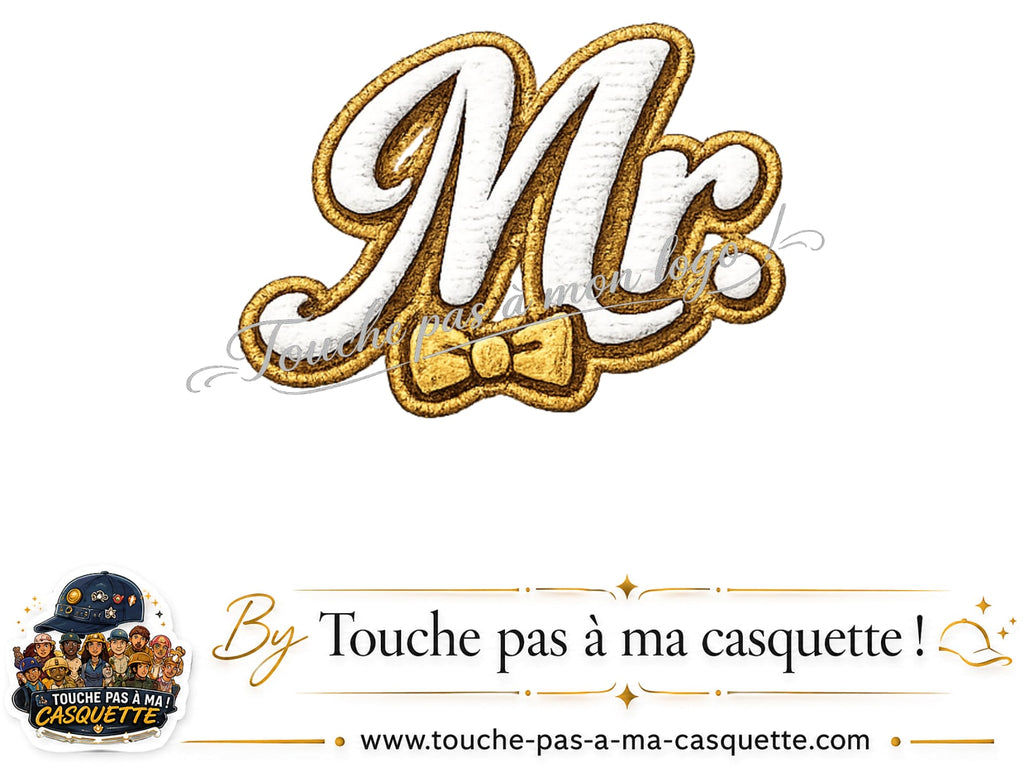 Logo Mr élégant pour casquette Rose délavé
