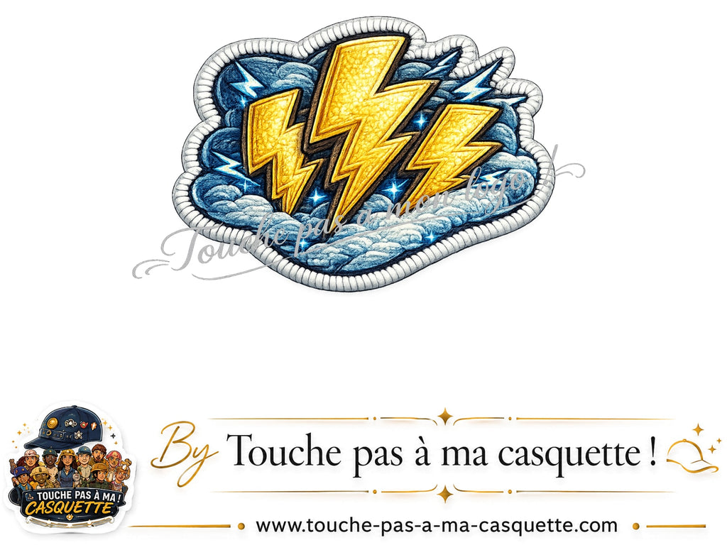 Logo Éclairs pour casquette Orange délavé - Corail délavé