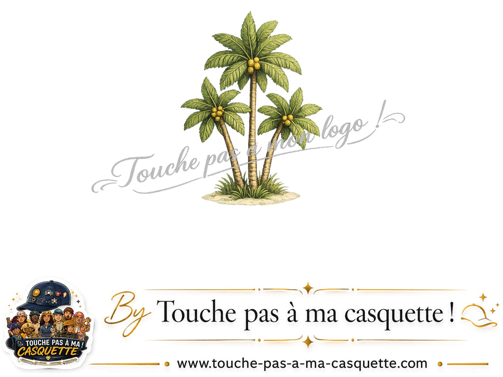 Logo Palmiers pour casquette Violet délavé