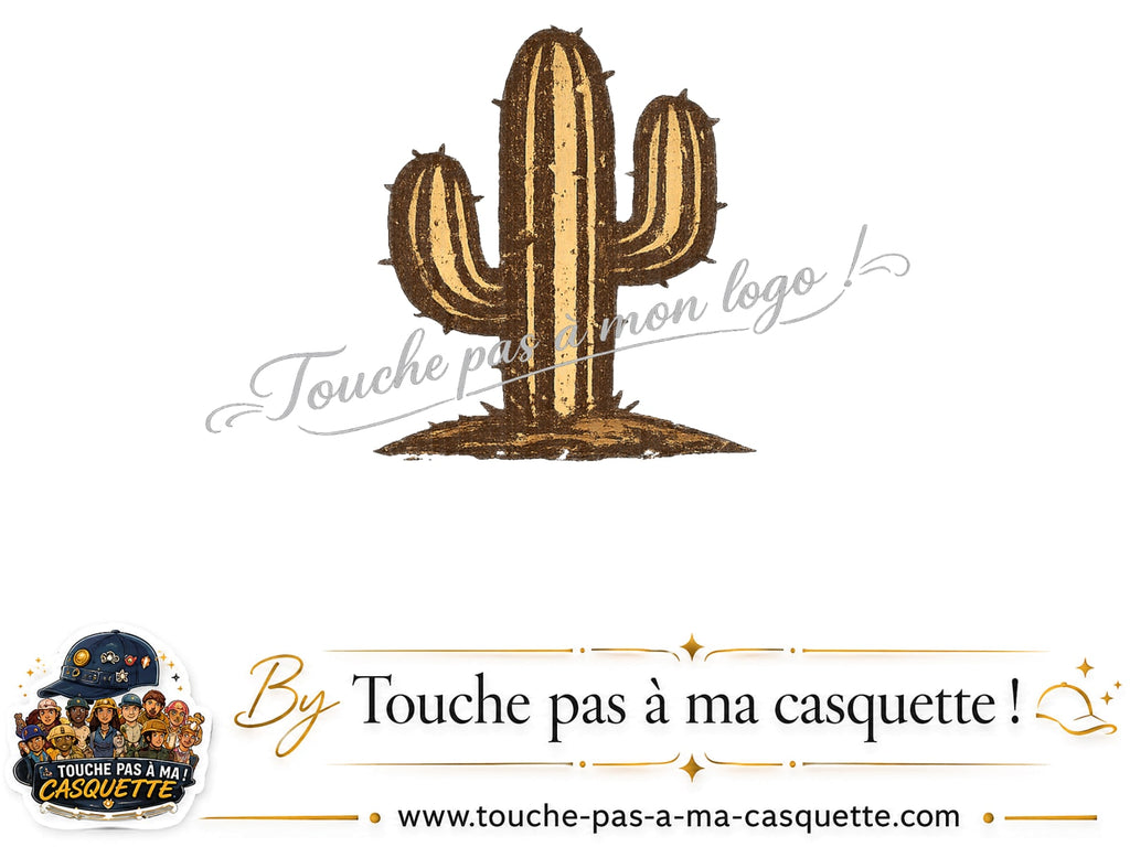 Logo Cactus pour casquette Gris délavé
