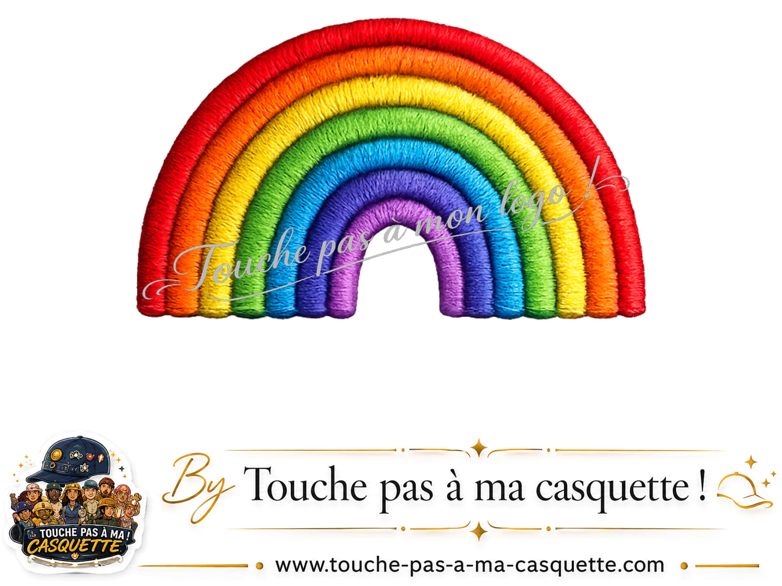 Logo logo24 / motif Arc-en-ciel utilisé sur la casquette 7 cm