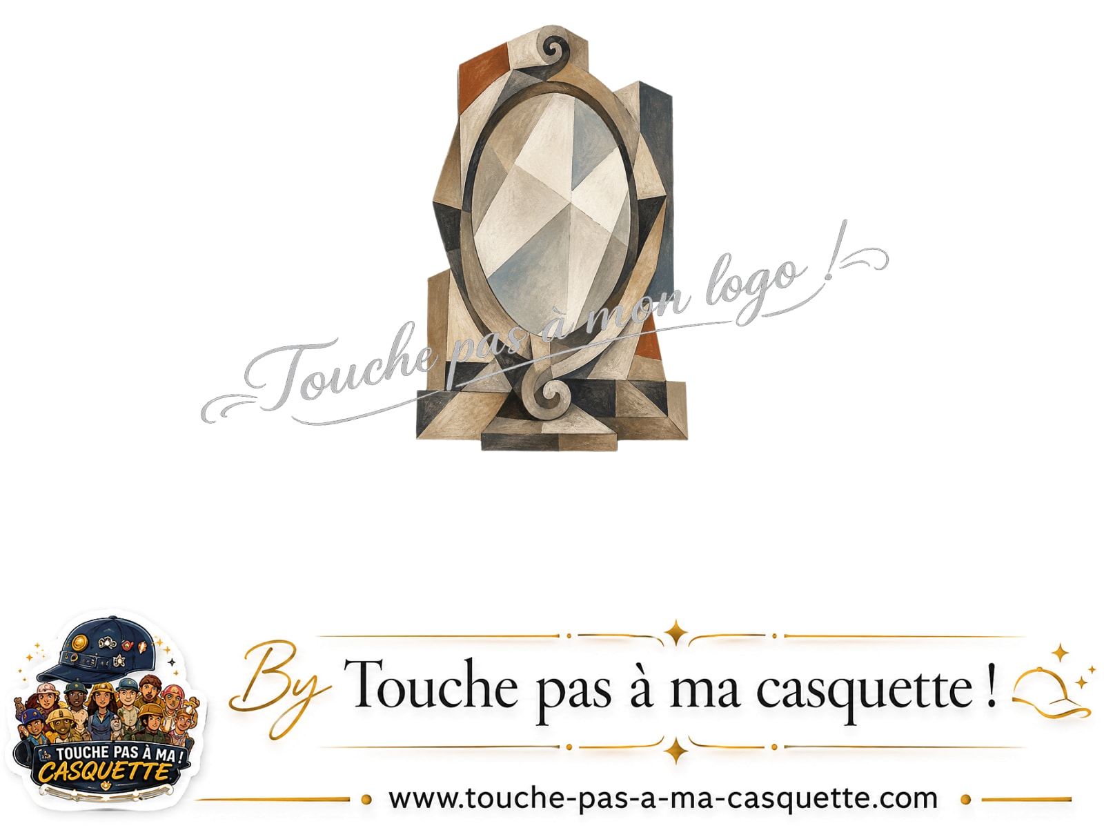 Visuel logo169 - Miroir cubiste pour casquette personnalisée