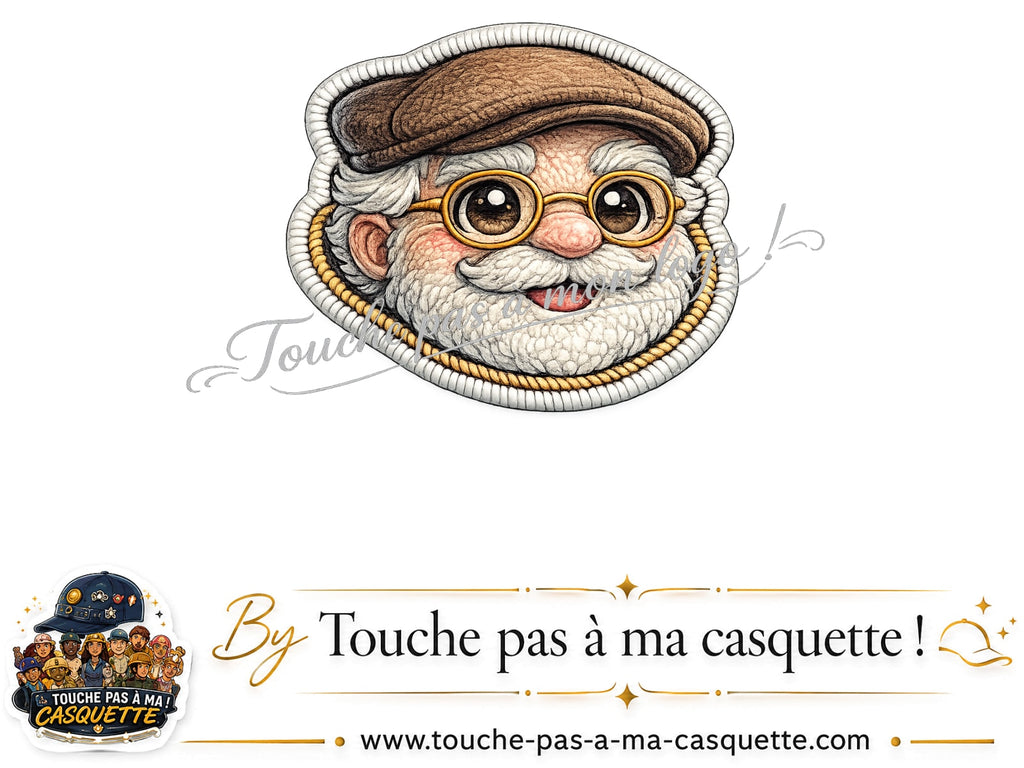 Logo Papy casquette lunettes pour casquette Beige foncé délavé